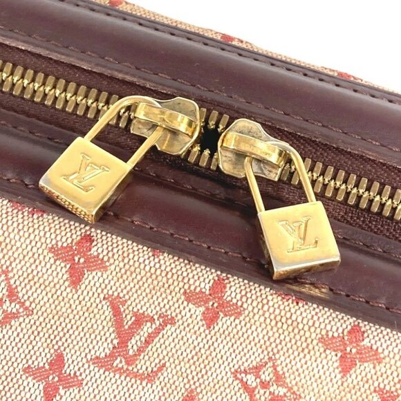 LOUIS VUITTON M92311 Monogram mini Josephine GM Hand Bag Canvas Slys Red - Picture 12 of 16